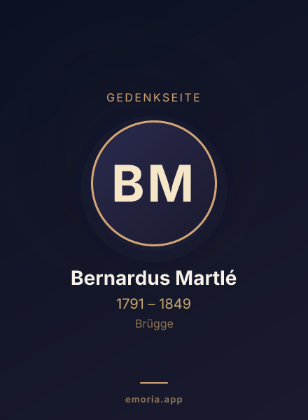 Gedenkportrait von Bernardus Martlé