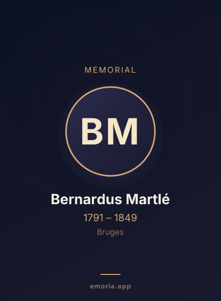 Memorial portrait of Bernardus Martlé