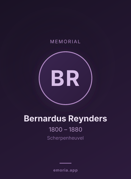 Memorial portrait of Bernardus Reynders