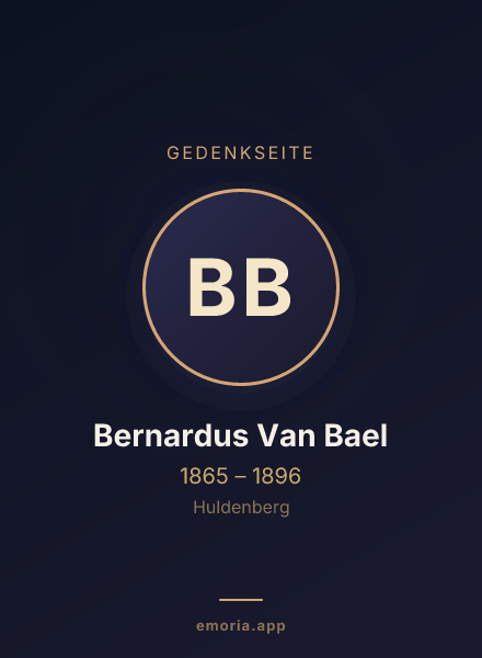 Gedenkportrait von Bernardus Van Bael