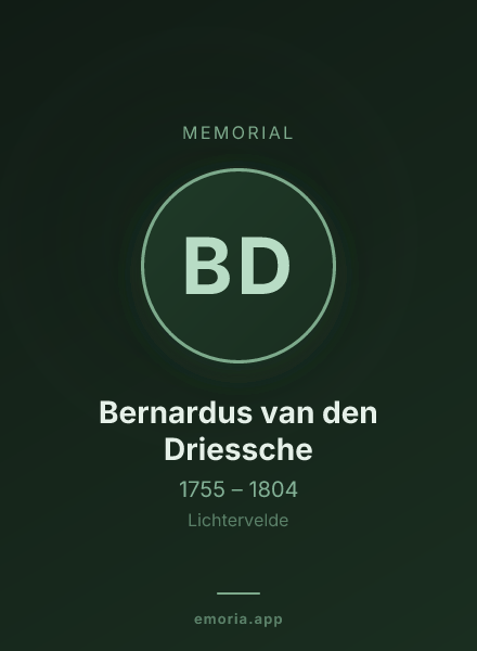 Memorial portrait of Bernardus van den Driessche