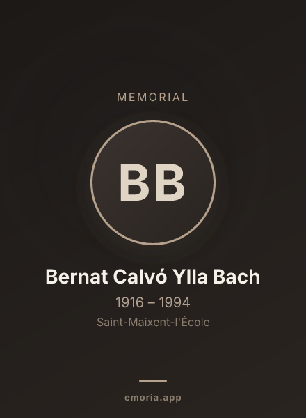 Memorial portrait of Bernat Calvó Ylla Bach
