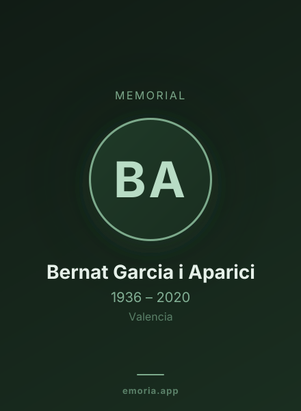 Memorial portrait of Bernat Garcia i Aparici