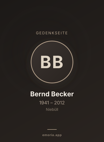 Gedenkportrait von Bernd Becker