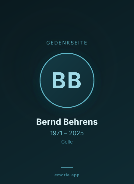 Gedenkportrait von Bernd Behrens