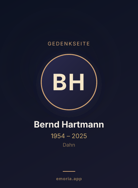 Gedenkportrait von Bernd Hartmann