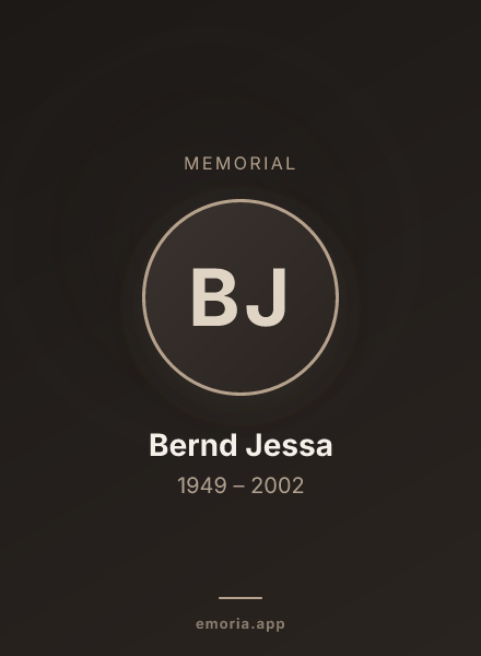 Memorial portrait of Bernd Jessa