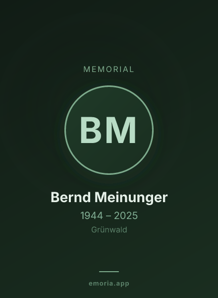 Memorial portrait of Bernd Meinunger