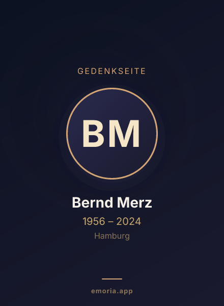 Gedenkportrait von Bernd Merz