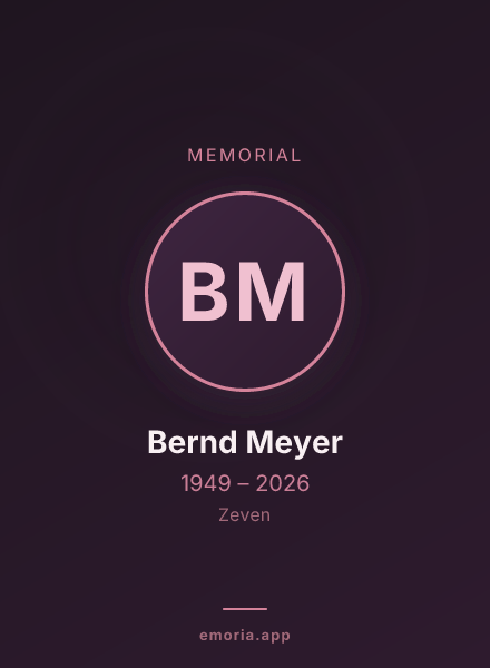 Memorial portrait of Bernd Meyer