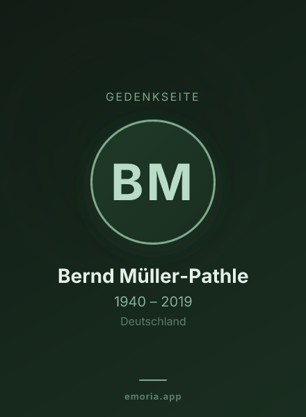 Gedenkportrait von Bernd Müller-Pathle