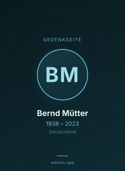 Gedenkportrait von Bernd Mütter