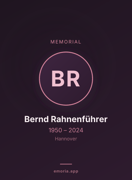 Memorial portrait of Bernd Rahnenführer