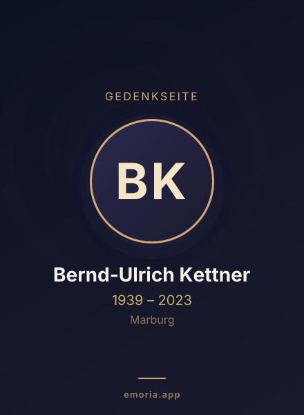 Gedenkportrait von Bernd-Ulrich Kettner