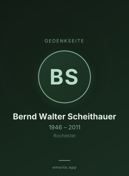 Gedenkportrait von Bernd Walter Scheithauer