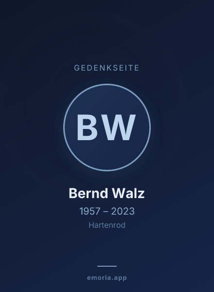 Gedenkportrait von Bernd Walz