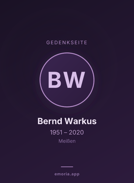 Gedenkportrait von Bernd Warkus