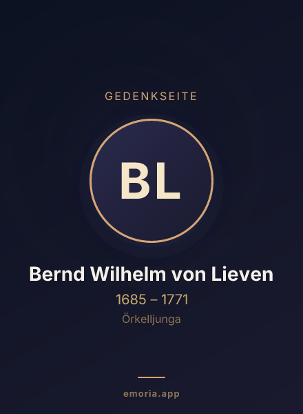 Gedenkportrait von Bernd Wilhelm von Lieven