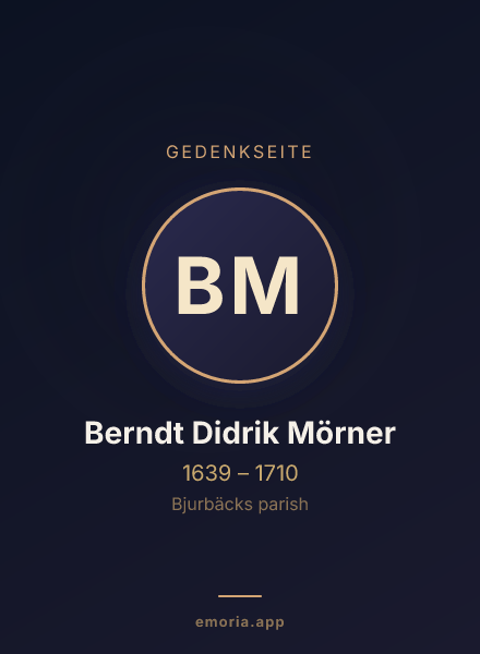 Gedenkportrait von Berndt Didrik Mörner