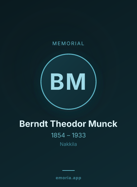 Memorial portrait of Berndt Theodor Munck