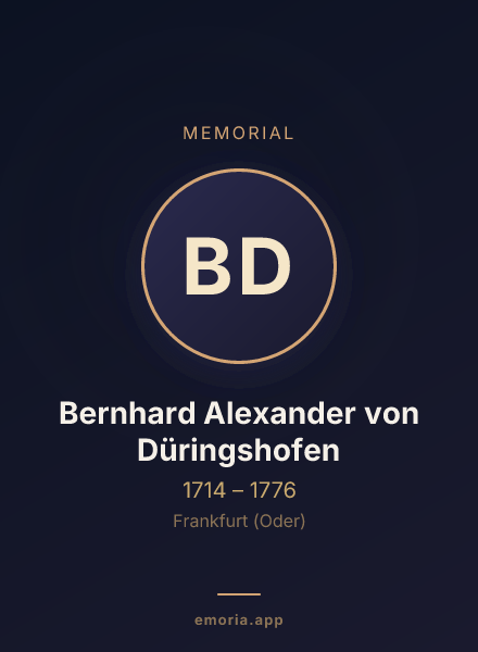 Memorial portrait of Bernhard Alexander von Düringshofen
