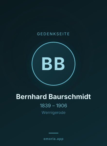 Gedenkportrait von Bernhard Baurschmidt