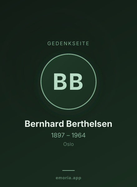 Gedenkportrait von Bernhard Berthelsen