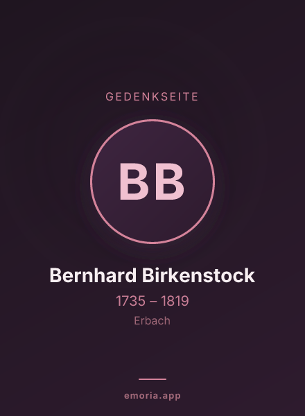 Gedenkportrait von Bernhard Birkenstock