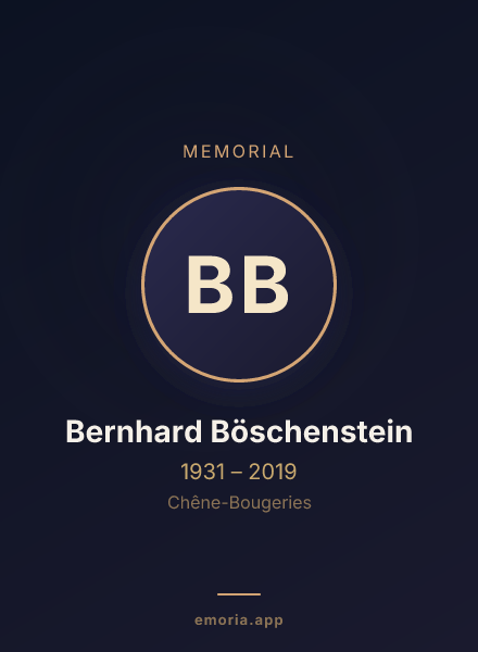 Memorial portrait of Bernhard Böschenstein