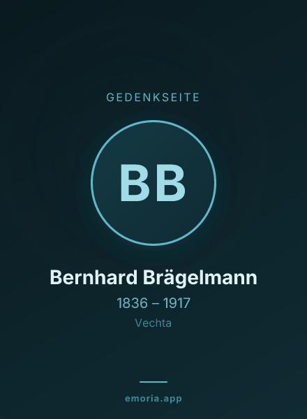 Gedenkportrait von Bernhard Brägelmann