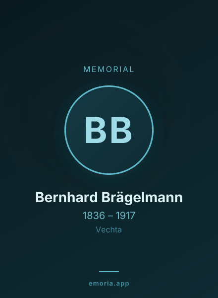 Memorial portrait of Bernhard Brägelmann
