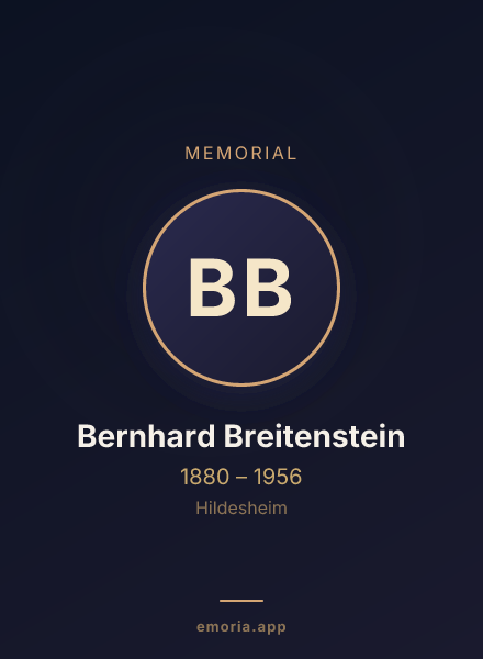 Memorial portrait of Bernhard Breitenstein