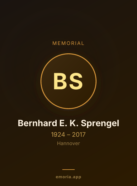 Memorial portrait of Bernhard E. K. Sprengel