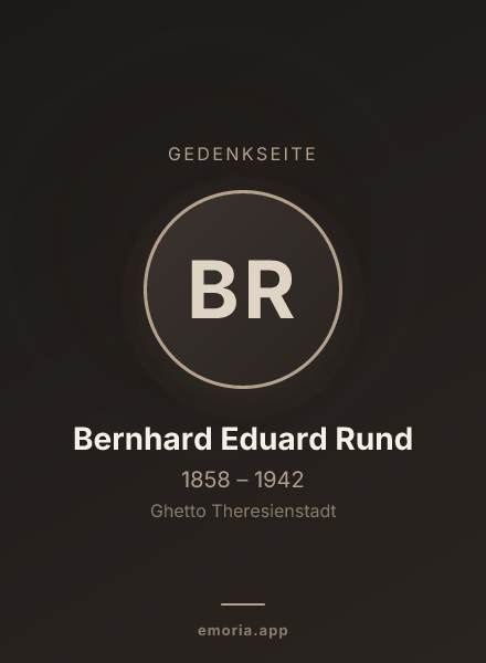 Gedenkportrait von Bernhard Eduard Rund