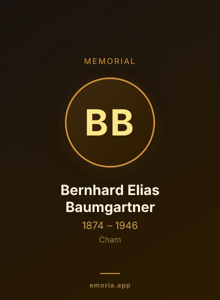 Memorial portrait of Bernhard Elias Baumgartner