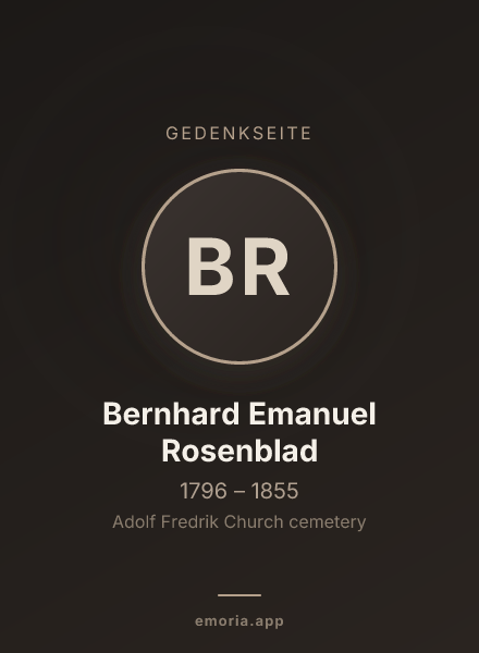 Gedenkportrait von Bernhard Emanuel Rosenblad