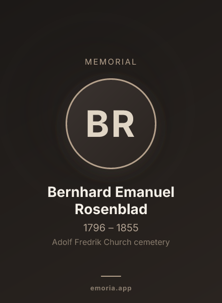 Memorial portrait of Bernhard Emanuel Rosenblad