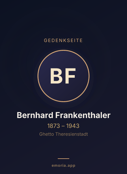 Gedenkportrait von Bernhard Frankenthaler