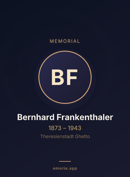 Memorial portrait of Bernhard Frankenthaler