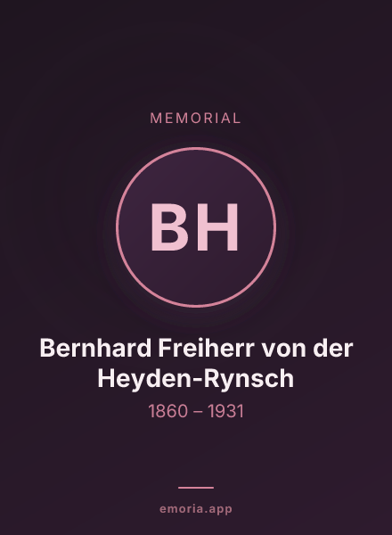 Memorial portrait of Bernhard Freiherr von der Heyden-Rynsch