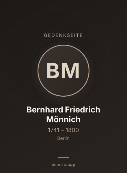 Gedenkportrait von Bernhard Friedrich Mönnich