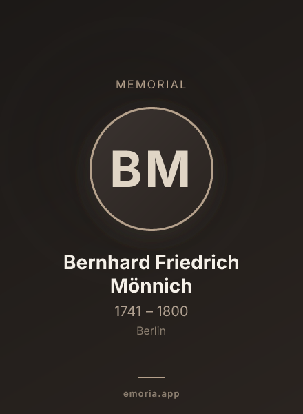 Memorial portrait of Bernhard Friedrich Mönnich