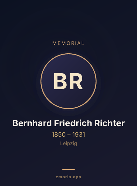 Memorial portrait of Bernhard Friedrich Richter