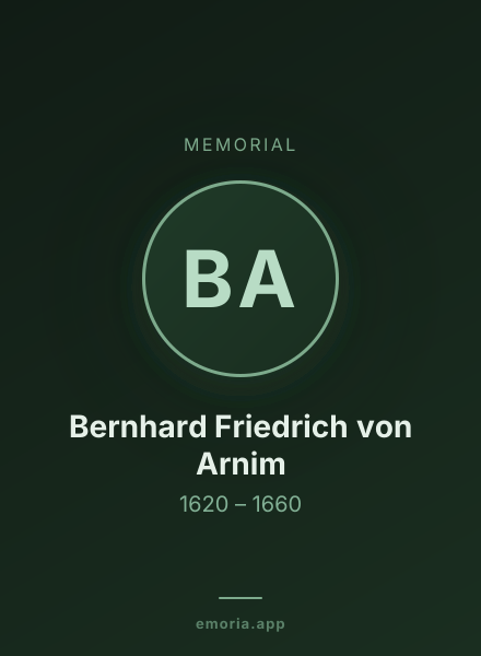 Memorial portrait of Bernhard Friedrich von Arnim