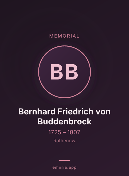 Memorial portrait of Bernhard Friedrich von Buddenbrock
