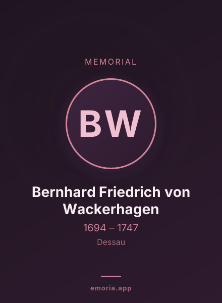 Memorial portrait of Bernhard Friedrich von Wackerhagen