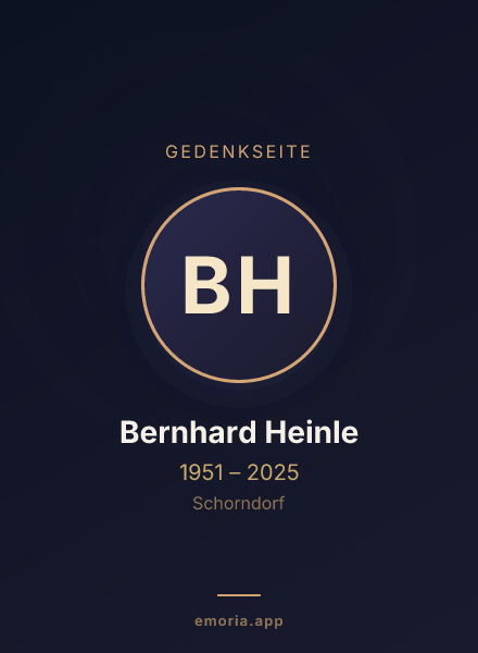 Gedenkportrait von Bernhard Heinle