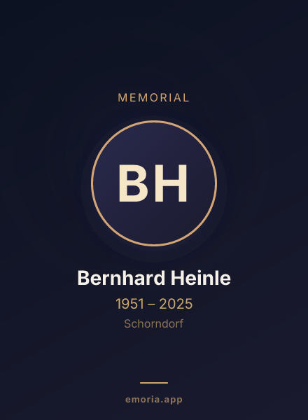 Memorial portrait of Bernhard Heinle