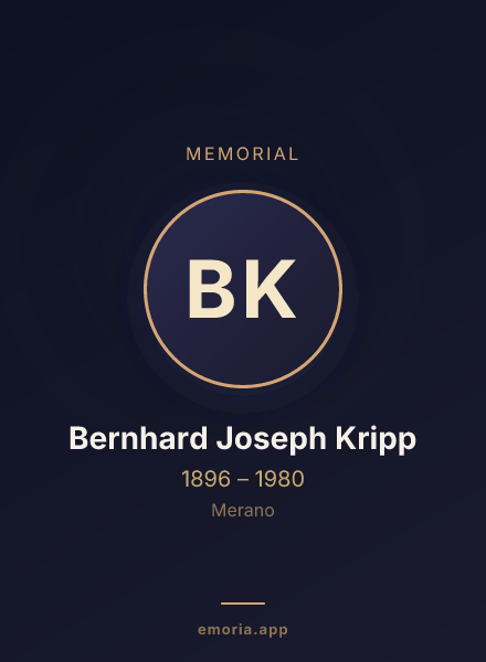Memorial portrait of Bernhard Joseph Kripp