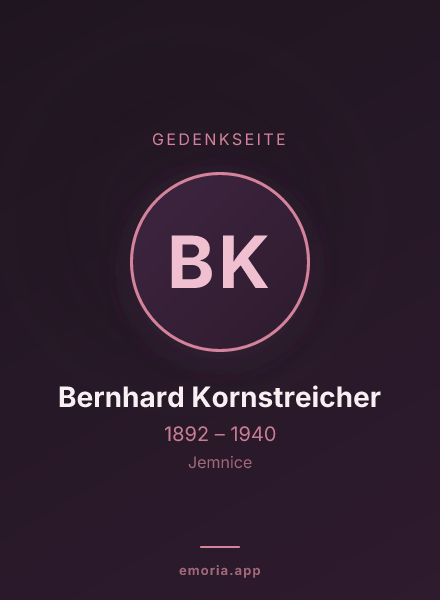 Gedenkportrait von Bernhard Kornstreicher
